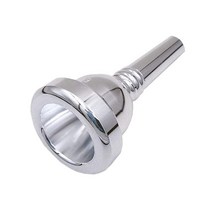 Missmore 트롬본 마우스피스 바리톤 및 유포늄 실버 도금 (6 1/2AL-실버) 313264, 12C-Silver, 12C-Silver