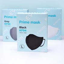 에블린 박서준 KF94마스크 신제품 프라임 PRIME, 대형, 그레이 100매