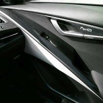 [포원] 기아 디올뉴 니로 윈도우 도어 패널 카본 스티커 몰딩 랩핑필름 스크래치방지 커버 SG2 차량용품, 02. 윈도우 열선무 - 유광실버카본