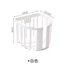 펀치 없는 화장지 홀더 박스 방수 수납 롤 종이 보관 랙 주방 욕실 보관함, [08] White