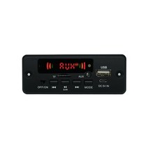 차량용블루투스카오디오 핸즈프리 블루투스 5.0 MP3 플레이어 디코더 보드 2x3W 음악 스피커 자동차 FM 라, 02 black