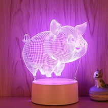 무드등 스탠드 침대 헤드램프 침실 led 에너지 절약 플러그인 여성 생일 선물 소녀 하트 크리에이터, 라인 돼지, 화려한 터치 스위치