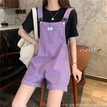 라오농 여자 여름 반바지 점프수트 멜빵바지 와이드 팬츠 +KII06X