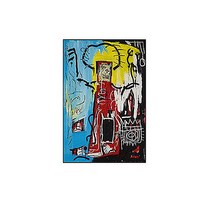 Jean-Michel Basquiat 장 미쉘 바스키아 작품 / 호텔 카페 거실에 걸면 좋은 캔버스 그림액자 19, 골드