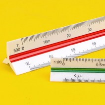 삼각 스케일자 척자 2종 택일 삼각스케일자 30cm자 15cm자 제도용방안자 도면용자 문구자, 제품선택, 30cm - 고배율