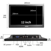 서브모니터 inch 1366x768 pc 모니터 lcd tv display with hdmi vga usb av bnc 1210.1 inch monitor gamer, 13.3-1366x768