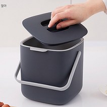 잔반통 음식물수거용기 플라스틱 음쓰보관함 사각, 색상, 다크그레이
