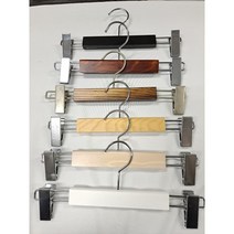 원목 바지걸이 집게형 우드바지걸이 5개, 월넷