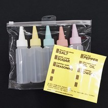 엔젤하우스 국내해외 여행 휴대용 글램핑 캠핑양념통 말랑이용기, A.뾰족캡 세트