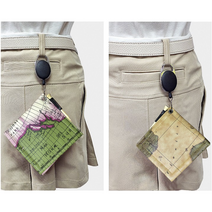 [보경샵] 골프클럽 골프타월 골프수건 지도나염 손수건 필드수건 골프볼 골프채 타올 릴와이어가 부착된 골프공 타월, 그린1P+브라운1P