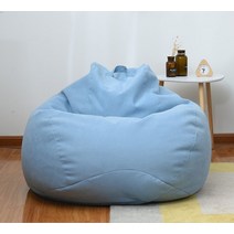게으른 소파 큰 작은 게으른 소파 커버 의자 없이 필러 린넨 천 안락 의자 빈 가방, 70x80cm, 하늘색