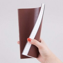 레드빈 줄노트 라임 색상 4분할 메모 필기 공책, 플레인레드빈-줄노트