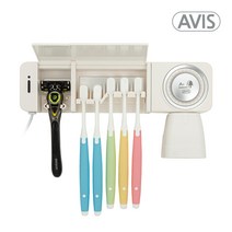 [AVIS] 국내생산 PTC 세라믹 히팅 발열 살균 칫솔 살균기 면도기 살균(양치컵포함), AV-02W