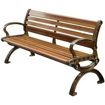 야외 옥외용 벤치 의자 공원 등받이 평벤치 평의자, 부식 방지 목재 1.5 m