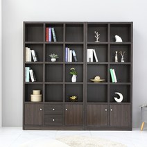 나산가구 수납 900 4단 책장, 웬지