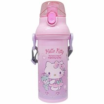 스케이터 원터치 물통, 450ml, 헬로키티 ver.2