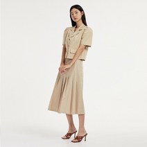 [랩] 플리츠 포인트 롱 스커트