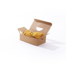 [치킨박스] 패키지리퍼블릭 크라프트 치킨박스 접이식 소, 200개입, 1개