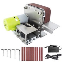 샌딩기 미니 전기 벨트 샌더 다기능 그라인더 DIY 연마 머신 커터 엣지 샤프너 7 기어 스테인레스 레이저, 02 30x300mm_02 EU