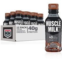 Muscle Milk 머슬밀크 프로시리즈 초콜릿 비타민 쉐이크 (414ml) 12팩 Pro Series Protein Shake Knockout Chocolate 40g 단백질, 414ml