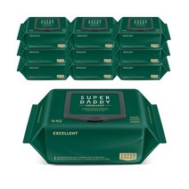 슈퍼대디 물티슈 엑셀런트82 캡형 70매 10팩