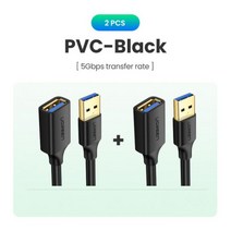 Ugreen USB 연장 케이블 30 스마트 노트북 PC TV Xbox SSD 20 코드 미니 케이블용, CHINA, 1.5m, Usb 3.0-2pcs 1.5m
