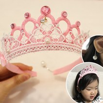 레이스 왕관 귀걸이 머리띠 헤어밴드