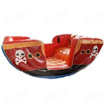 에어시소 에어바이킹 해적선 시소 충전 수박 스윙 에어 야외, 2.6-1.5-1.1m4인승해적선