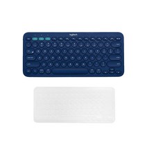 로지텍 K380 멀티 디바이스 블루투스 키보드 + 한글 키스킨, 블루(키보드)