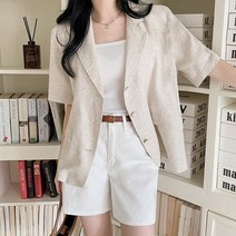 코코블랑 제이드 린넨 반팔자켓