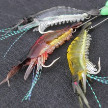 야광 실리콘 새우 인공 미끼 루어 배스 낚시 9cm, 빨강