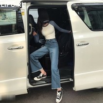 립걸로미 와이드 데님팬츠