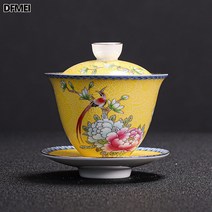 삼천리 무궁화 빈티지 도자기 찻잔, 황금색, 1개