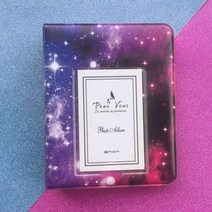 64 포켓 미니 인스턴트 폴라로이드 사진 앨범 그림 케이스 Fujifilm Instax 미니 필름 7s 8 25 50s 90 instax Mini Polaroid Album, Starry Sky