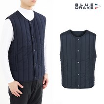 기타브랜드 블루 드레이크 남성 라운드 퀄팅 패딩조끼 DL2FWJV03