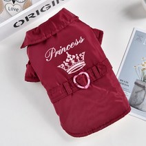 강아지 짐볼 튼튼 밸런스볼 강아지 옷을 위한 프랑스 불독 자켓 방수 겨울 애완견 코트 레드 크림 XXXL, 02 Red_03 L