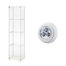 무료조립 이케아 DETOLF 데톨프 유리장식장 람스타 LED조명 사은품 - 화이트 (서울및 수도권일부 강원도 충청도 일부 지역만 배송가능), 화이트(람스타조명 사은품지급/배송비착불 지방배송불가)