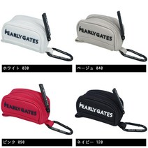 2022년 모델 파리 게이츠 PEARLY GATES 공 케이스 파우치 골프 용품 가방 파우치 케이스 남녀 공용, 베이지