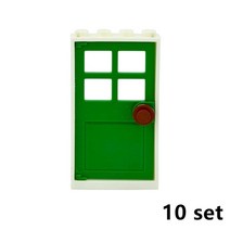 성인레고 중국 레고 커스텀 키링 city ​​friend house moc 부 울타리 계단 사다리 빌딩 블록 diy 문 창 moc 피규어 성 정원 조립 벽돌, 녹색 c