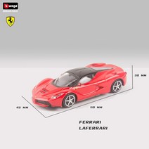 Bburago 143 페라리 488GTE 다이 캐스트 자동차 모델 합금 Laferrari F430 Itlalia 458 488 챌린지 250GTO F40 컬렉션 완구 선물, [12] LAFERRARI