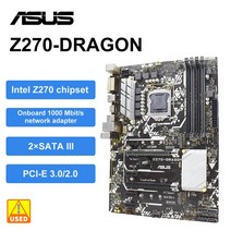 Asus Z270-DRAGON + i5 7400 마더보드 키트 DDR4 인텔 Z270 1151 64G 지원 코어 i7 i3 Cpus DVI SATA 6 Gb/, 01 마더 보드