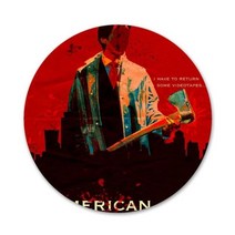 미국 사이코 배지 브로치 핀 액세서리 의류 배낭 장식 선물 58mm, images 3