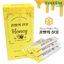 [푸드원스토어] 벌꿀 스틱 꿀차 국내산 (쇼핑백 증정), 90개, 10g