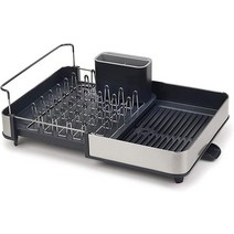 Joseph Joseph 스테인리스 스틸 확장형 이동식 식기 건조대 그레이 원사이즈, Spout, Stainless-Steel - Premium