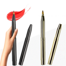 톡빼는 립브러쉬 립스틱솔 립붓 메이크업 휴대용, 블랙