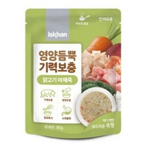 피엠에스 고양이간식 이즈칸 기력보충 닭고기 야채죽 80g 12..., 단품