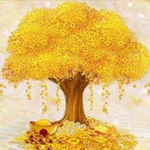 취미 생활 비즈 아트 그림 보석십자수재료 비즈퍼즐 돈나무보석십자수 큐빅십자수 방콕취미 diy 만들기 돈 방석 돈나무 금전수 보석십자수 40X40cm