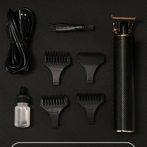 kemei 원주형 USB 전동 이발기 KM-1971B 업그레이드형 전문가 클리퍼 T9 오일 헤드 헤어 스크래쳐 살롱, 블랙골드 USB 업그레이드