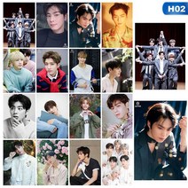 16 개 아이돌 아스트로 포토카드 앨범 자체 제작 종이 로모 카드 팬 선물 컬렉션 문구 세트 스티커, [02] 02