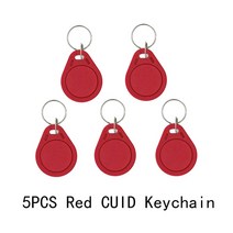 키복사기계 CUID Gen2 변경 가능 매직 카드 13.56Mhz 복제 토큰 NFC 스마트 칩 태그 RFID 재기록 복사기 I, [05] 5PCS-CUIDK-Red, 05 5PCS-CUIDK-Red